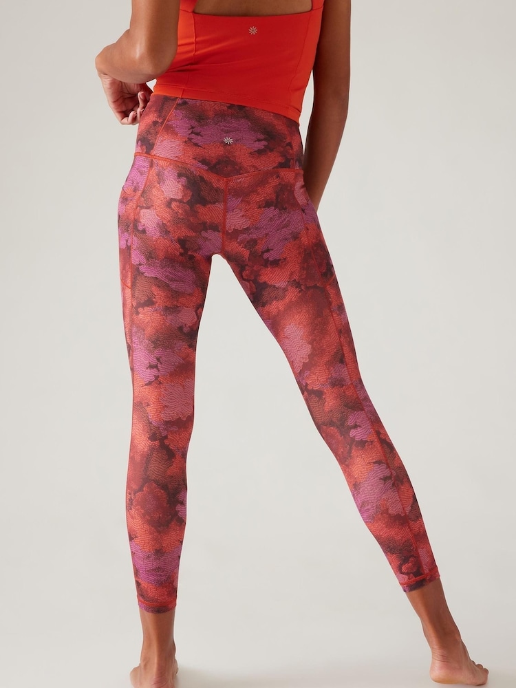 Athleta Red Salutation Stash 7/8 Leggings - Image 2 of 5 Athleta Red Salutation Stash 7/8 Leggings - Image 2 of 5