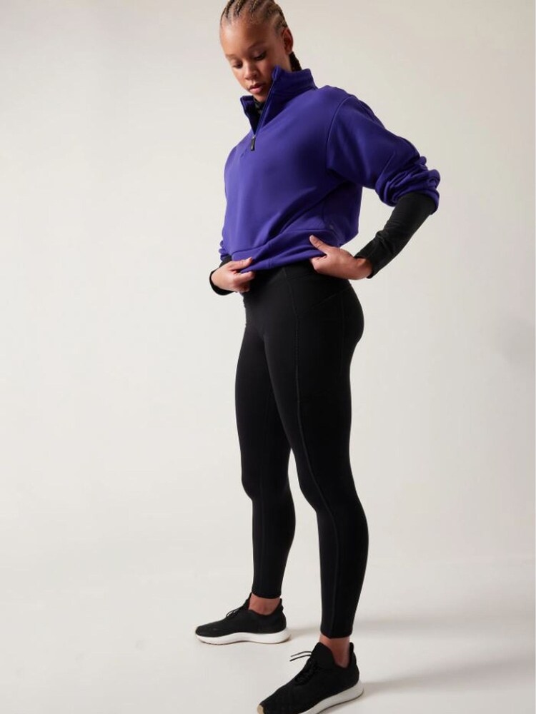 Athleta Black Altitude Stash Polartec Power Stretch Leggings - Image 1 of 5