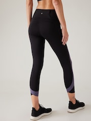 Athleta Black Ultimate Stash Colourblock 7/8 Leggings - Image 2 of 5