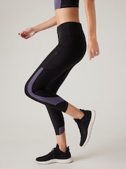 Athleta Black Ultimate Stash Colourblock 7/8 Leggings - Image 4 of 5