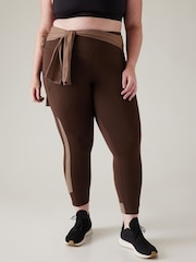 Athleta Brown Ultimate Stash Colourblock 7/8 Leggings - Image 5 of 6