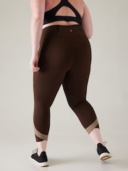 Athleta Brown Ultimate Stash Colourblock 7/8 Leggings - Image 6 of 6