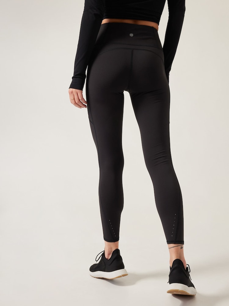 Athleta Black Rainier High Waisted Pocket Leggings - Image 2 of 5 Athleta Black Rainier High Waisted Pocket Leggings - Image 2 of 5