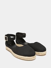 Long Tall Sally Black Espadrille Ankle Strap Sandal - Image 2 of 4