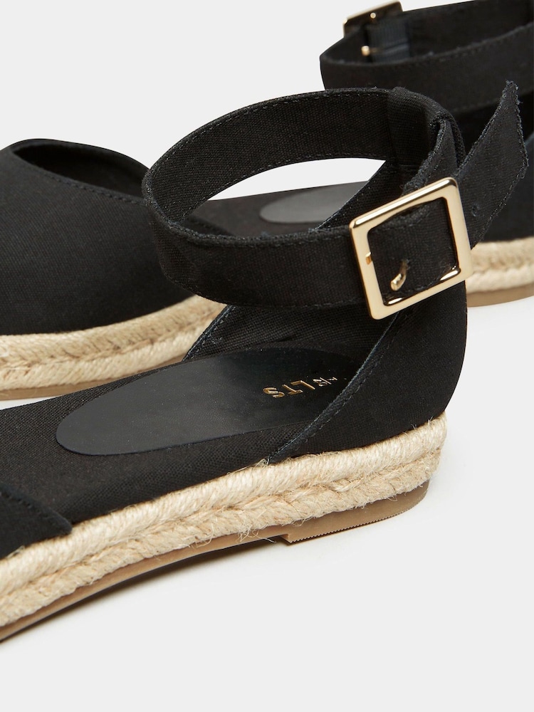 Long Tall Sally Black Espadrille Ankle Strap Sandal - Image 4 of 4