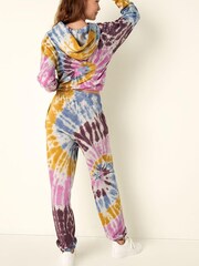 Victoria's Secret PINK Tie Dye Pink Fleece Jogger - Image 3 of 5