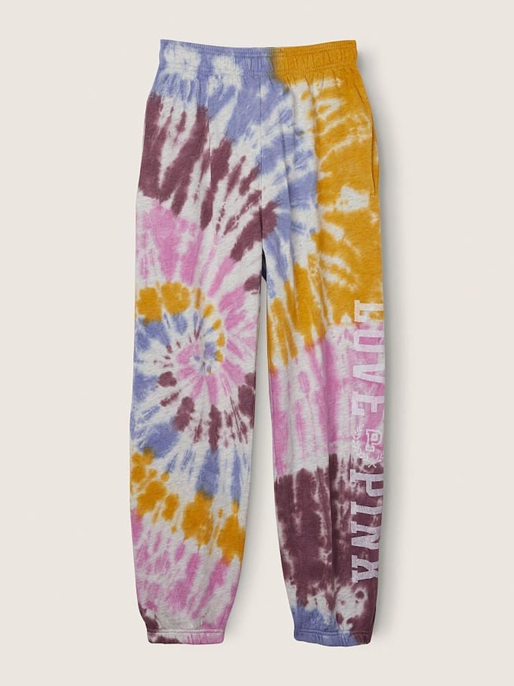 Victoria's Secret PINK Tie Dye Pink Fleece Jogger - Image 5 of 5