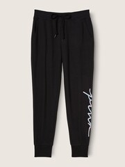 Victoria's Secret PINK Pure Black Fleece Lounge Jogger - Image 1 of 4