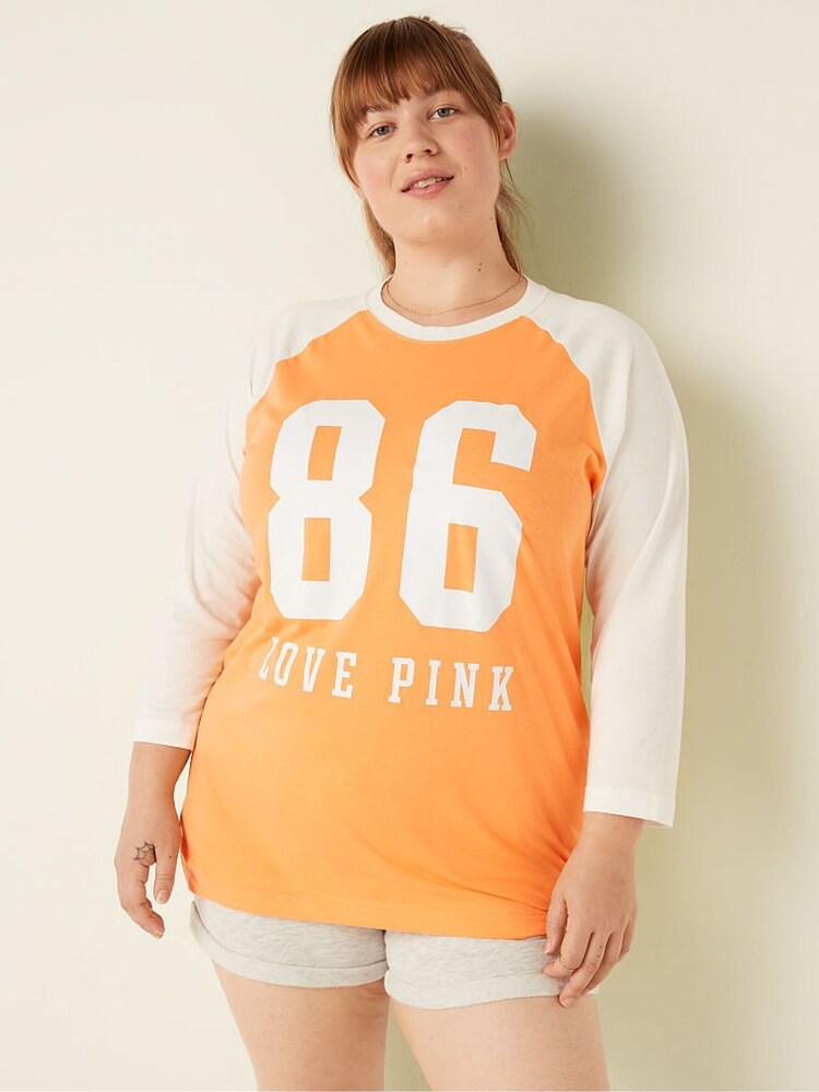 Victoria's Secret PINK Campus Baseball Tee - Image 1 of 4