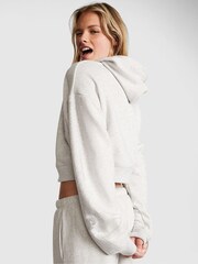 Victoria's Secret PINK Stone Grey Shine Cropped Hoodie - Image 2 of 3