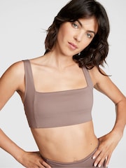 Victoria's Secret PINK Iced Coffee Brown Non Wired Lightly Lined Low Impact Sports Bra - Image 1 of 3