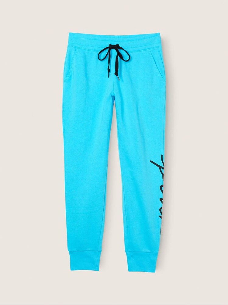 Victoria's Secret PINK Underwater Blue Fleece Joggers - Image 1 of 1 Victoria's Secret PINK Underwater Blue Fleece Joggers - Image 1 of 1