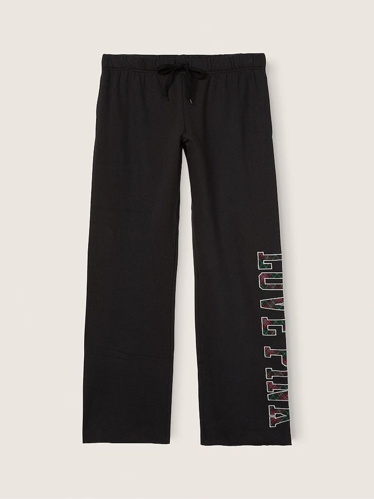 Victoria's Secret PINK Heather Stone Grey Pink Ombre Fleece Heritage Sweatpants - Image 3 of 3