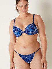 Victoria's Secret PINK Blue Wear Everywhere T-Shirt Lightly Lined Bra - Image 1 of 1