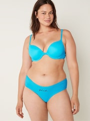 Victoria's Secret PINK Under Water Blue Smooth Front Fastening Push Up T-Shirt Bra - Image 2 of 5