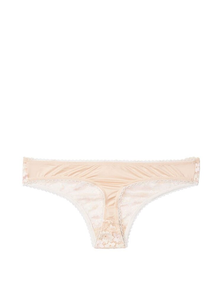 Victoria's Secret Champagne Nude Lace Thong Knickers - Image 3 of 3