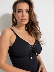 Pour Moi Black Sol Beach Underwired Rope Swimsuit - Image 2 of 5