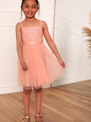Robe midi Chi Chi London en tulle et dentelle brodée - Fille - Image 1 of 5