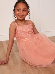 Robe midi Chi Chi London en tulle et dentelle brodée - Fille - Image 5 of 5