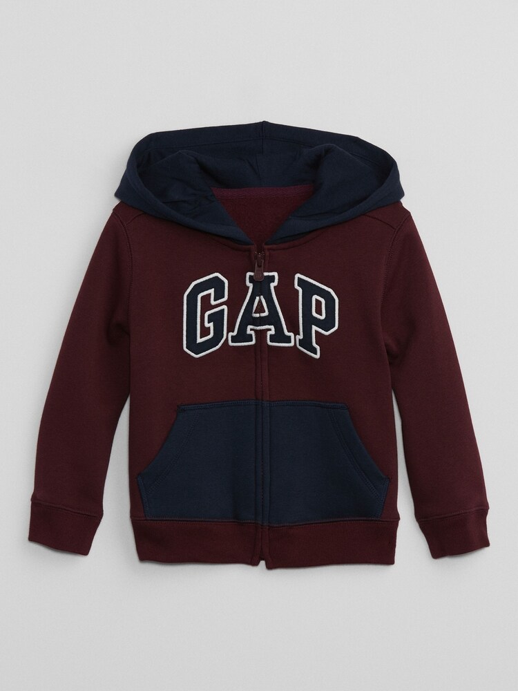 Gap Red Logo Colourblock Zip Up Hoodie - Image 1 of 1