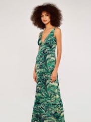 Apricot Green 70s Marble Maxidress - Image 3 of 4