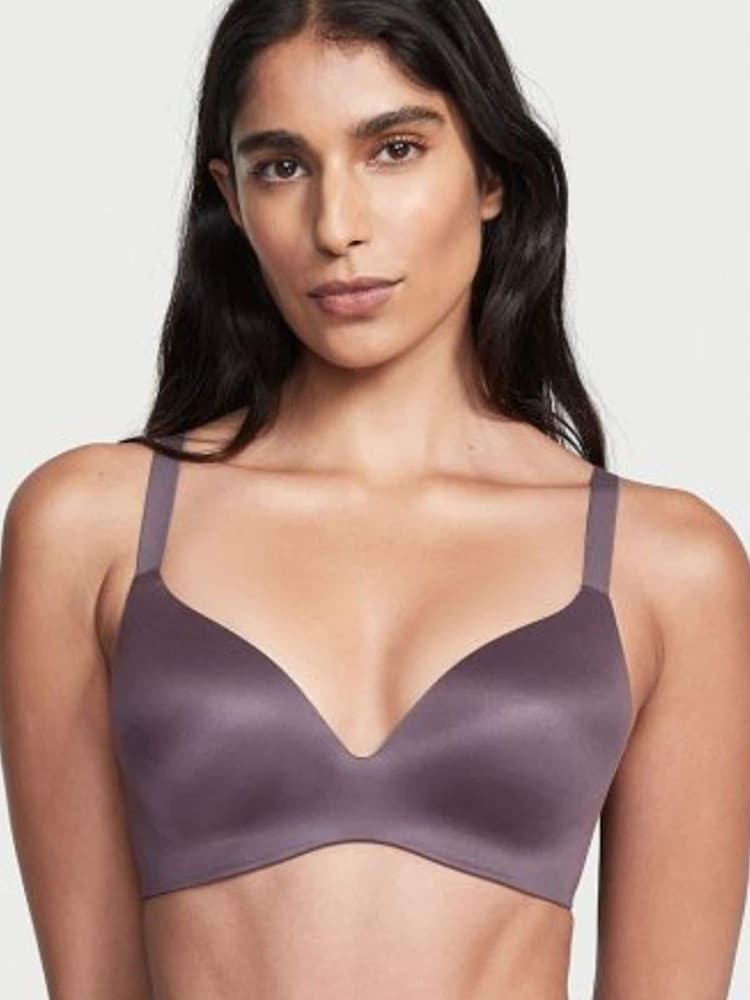 Victoria's Secret Angel Pink Thistle Flower Smooth Lightly Lined Non Wired Push Up Bra - Image 1 of 3