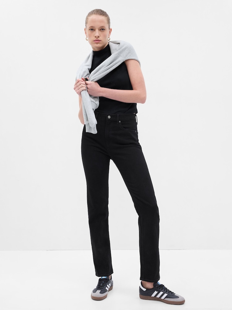 Gap Black 90s Straight Jeans with Washwell - Image 1 of 5