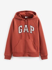 Gap Orange Logo Zip Up Hoodie - Image 1 of 1