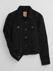 Gap Black Puff Sleeve Denim Jacket - Image 5 of 5