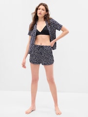 Gap Navy Floral Pyjama Shorts - Image 1 of 2