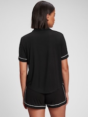 Gap Black Short Sleeve Modal Pyjama Shirt - Image 1 of 3
