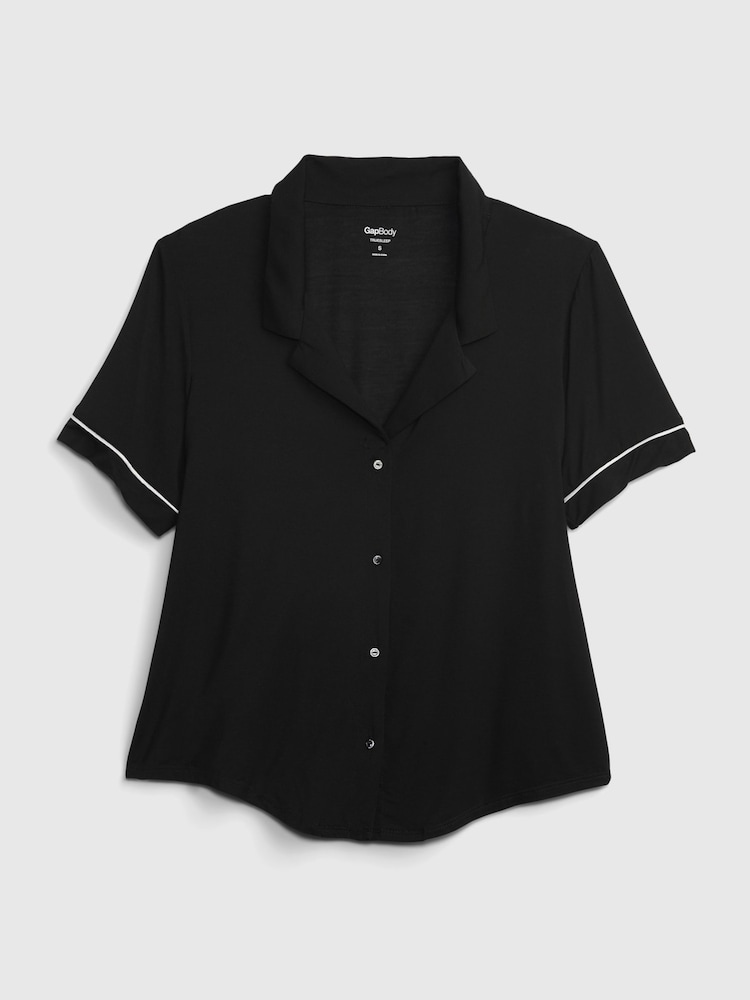 Gap Black Short Sleeve Modal Pyjama Shirt - Image 3 of 3