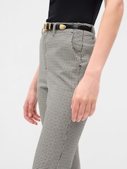 Gap Grey Mid Rise Slim Printed Trousers - Image 3 of 5
