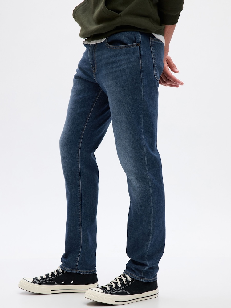 Medium blauwe wassing - Gap - Comfortabele zachte jeans met stretch en slim fit - Image 5 of 7