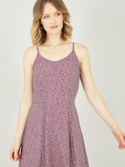 Yumi Pink Leopard Print Midi Sundress - Image 3 of 4