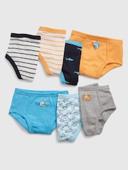 Gap Multi Organic Cotton Shark Briefs 7-Pack - Image 1 of 2