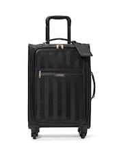 Victoria's Secret Black Stripe Luggage - Image 1 of 3