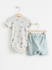 Lindex Blue Beach Ball Wrap Set Shorts - Image 2 of 2