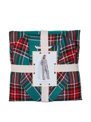 Victoria's Secret Red & Green Traditional Plaid Flannel Long Pyjamas - Image 4 of 4
