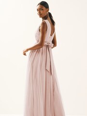 Anaya With Love Light Pink Petite Halter Neck Maxi Dress - Image 2 of 3
