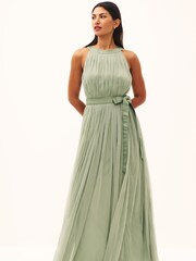 Anaya With Love Sage Green Petite Halter Neck Maxi Dress - Image 1 of 4
