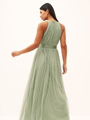 Anaya With Love Sage Green Petite Halter Neck Maxi Dress - Image 2 of 4