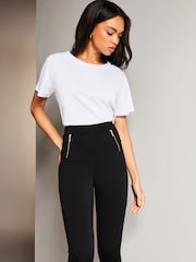 Lipsy Black Zip Front Legging - Image 4 of 4