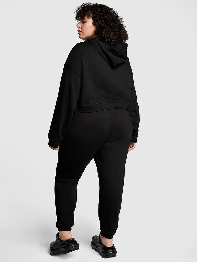 Victoria's Secret PINK Pure Black Fleece Cuffed Jogger - Image 2 of 4
