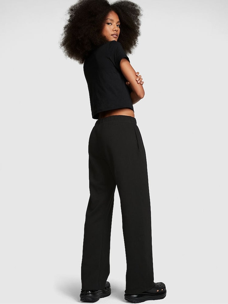 Victoria's Secret PINK Pure Black Straight Leg Joggers - Image 2 of 4