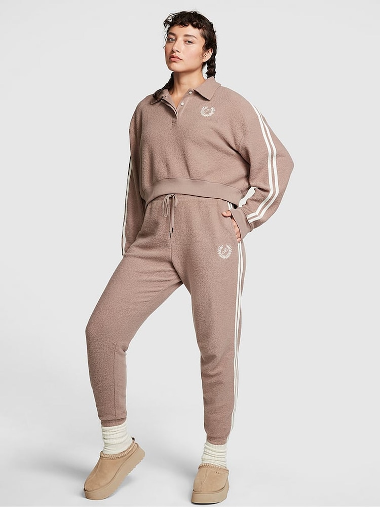 Victoria's Secret Iced Coffee Brown Reverse Fleece Jogger - Image 1 of 3