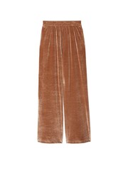 Victoria's Secret PINK Caramel Kiss Brown Velour Wide Leg Logo Jogger - Image 3 of 3