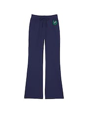 Victoria's Secret PINK Midnight Navy Blue Fleece Wide Leg Joggers - Image 4 of 4