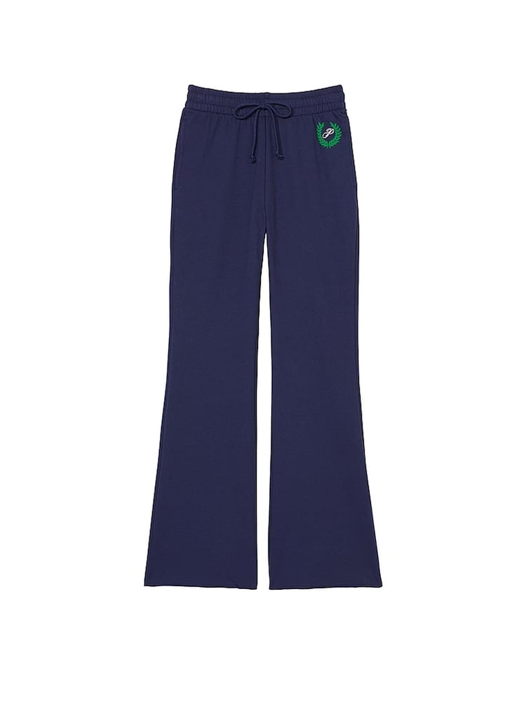 Victoria's Secret PINK Midnight Navy Blue Fleece Wide Leg Joggers - Image 4 of 4 Victoria's Secret PINK Midnight Navy Blue Fleece Wide Leg Joggers - Image 4 of 4