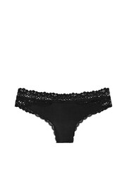 Victoria's Secret Black Laceback Thong Knickers - Image 3 of 4